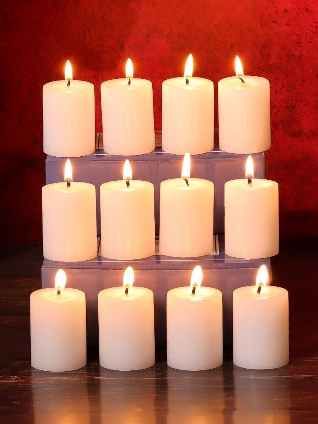 Stone and Feather White 12 pieces Pillar Candle-picture-10