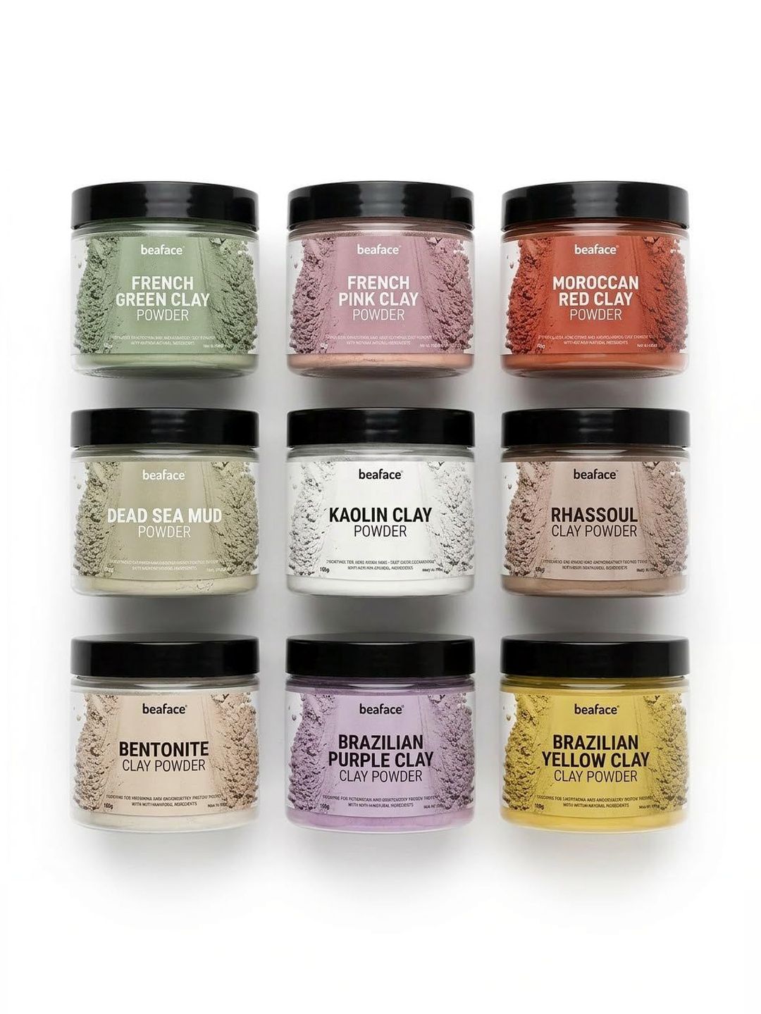 Beaface Set Of 9 Clay Powder Mask - 100 g Each-image-10