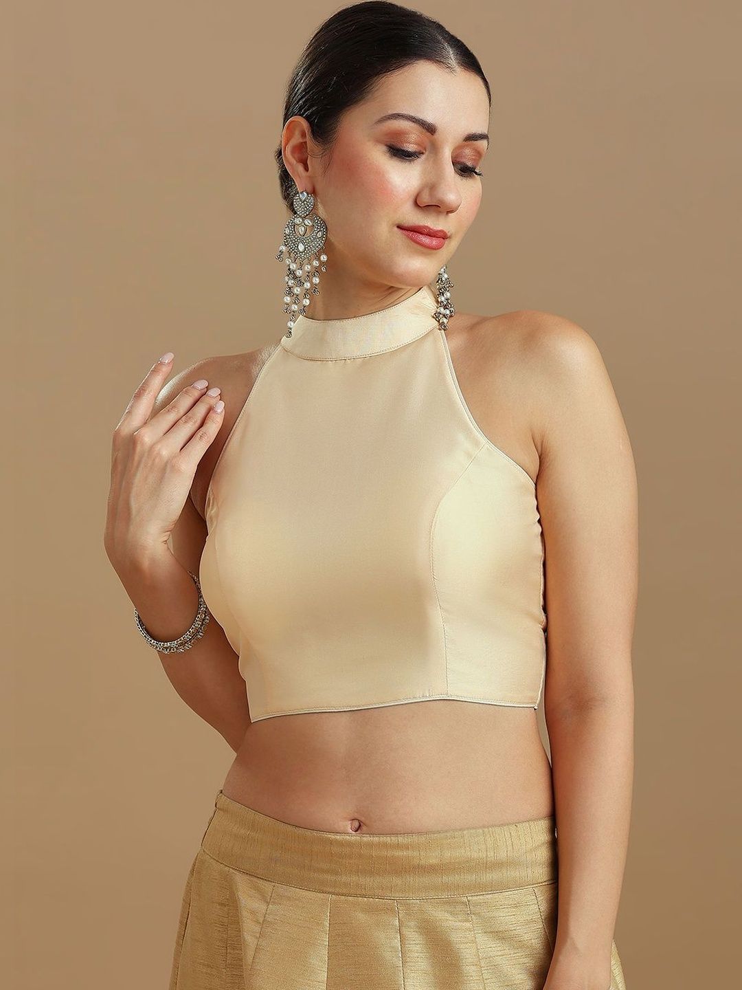 Niraha Silk Blend Solid Saree Blouse-picture-26