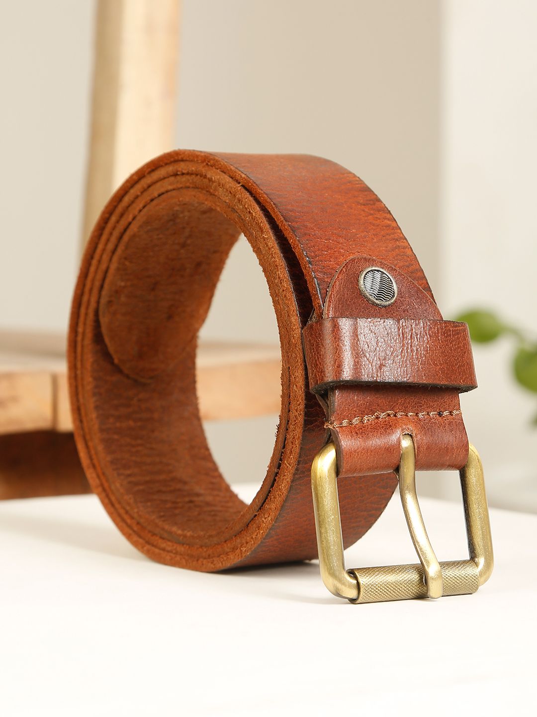 Teakwood Leathers Men Textured Belt-picture-18