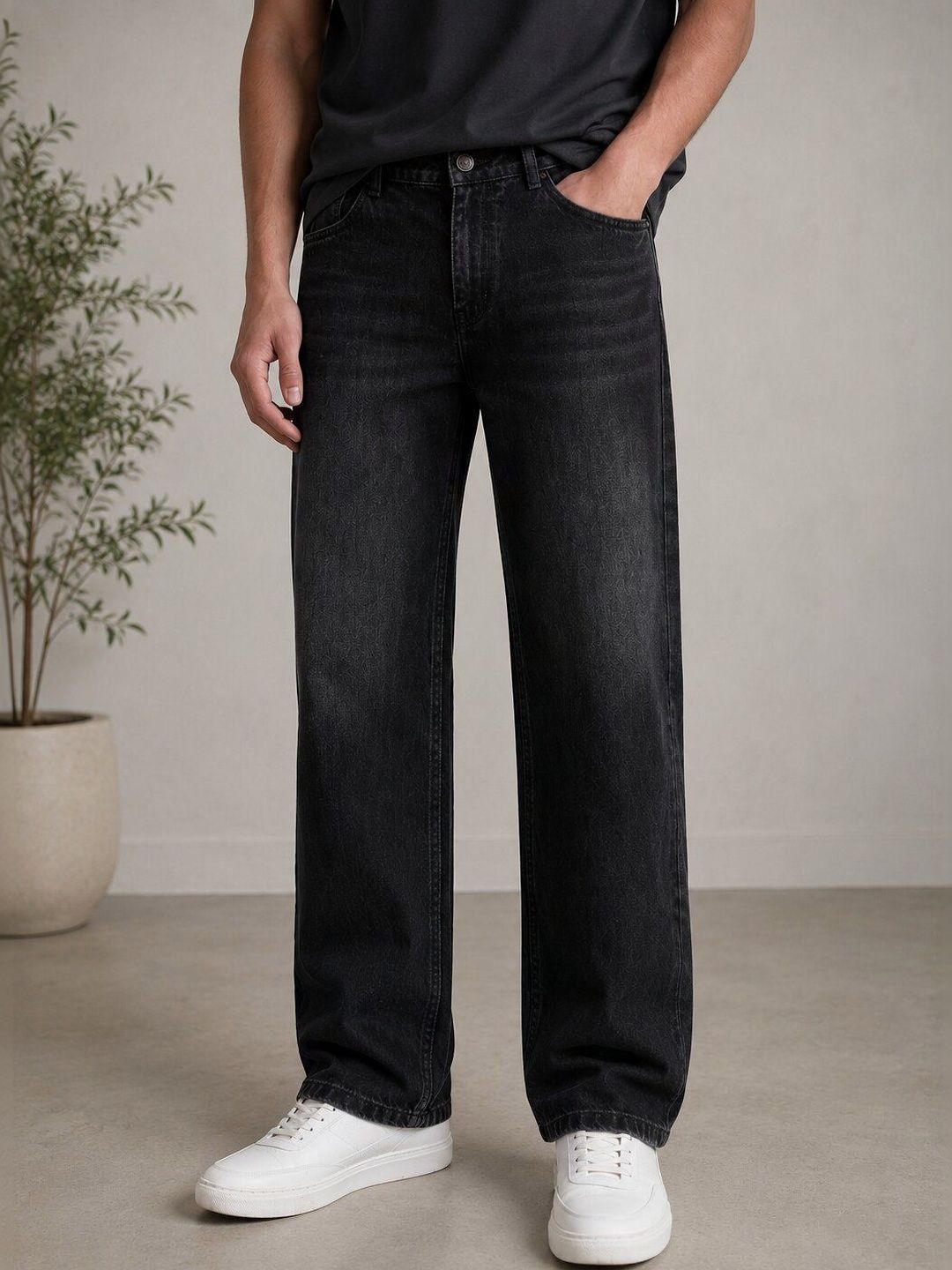 R.Code by The Roadster Life Co. Men Comfort Straight Fit Mid-Rise Low Distress Jeans-picture-29