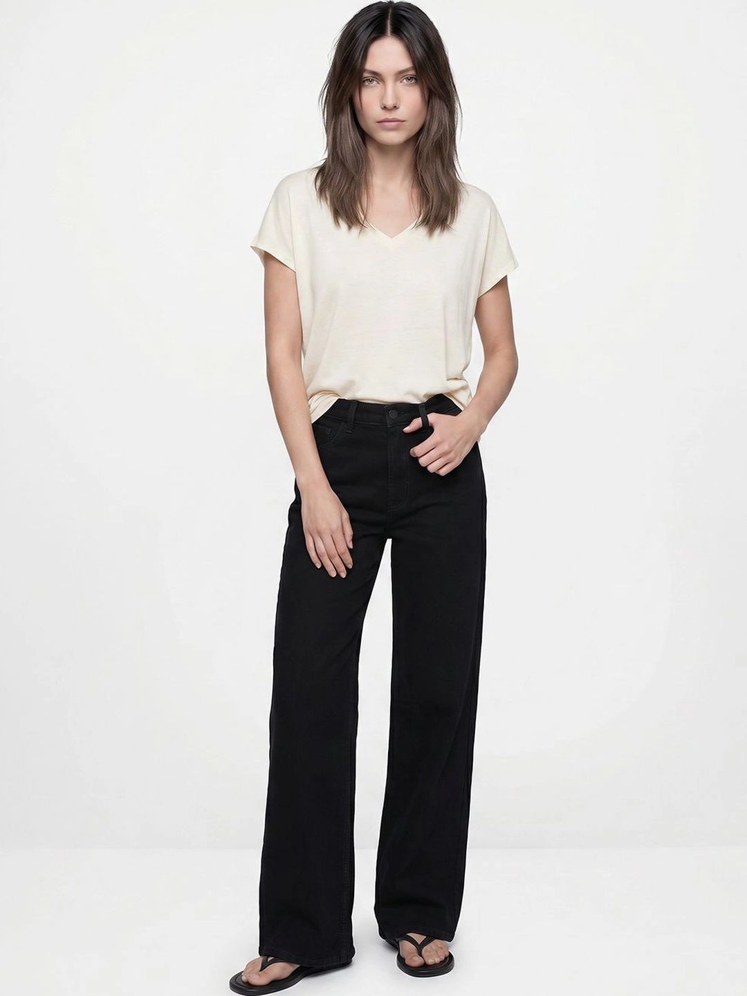ONLY Women Wide Leg High-Rise Stretchable Jeans-picture-40