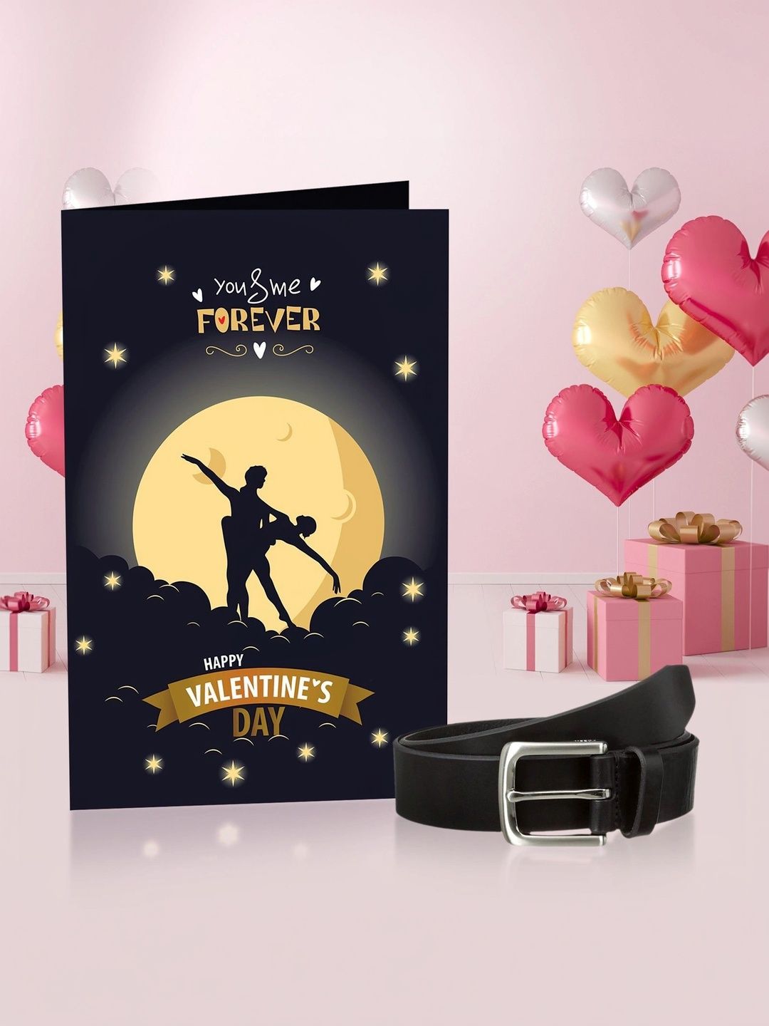GIFT MY PASSION You & Me Forever Printed Valentine's Day Card with Belt-picture-19