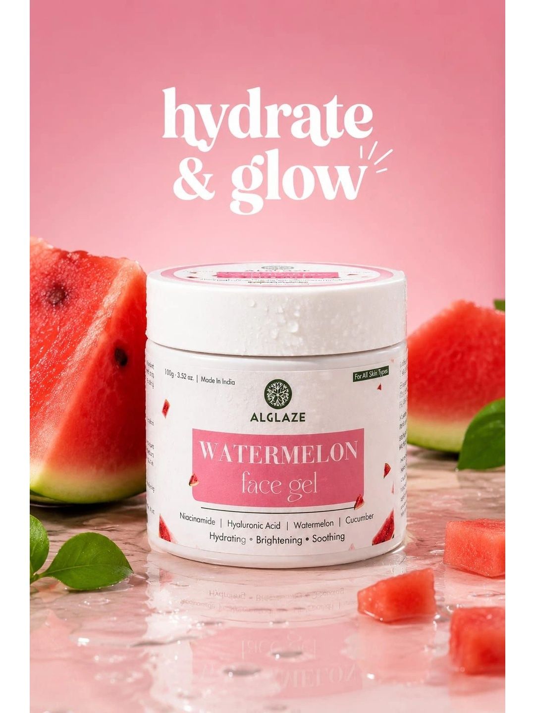 ALGLAZE Watermelon Face Moisturizing Gel - 100 g-picture-14