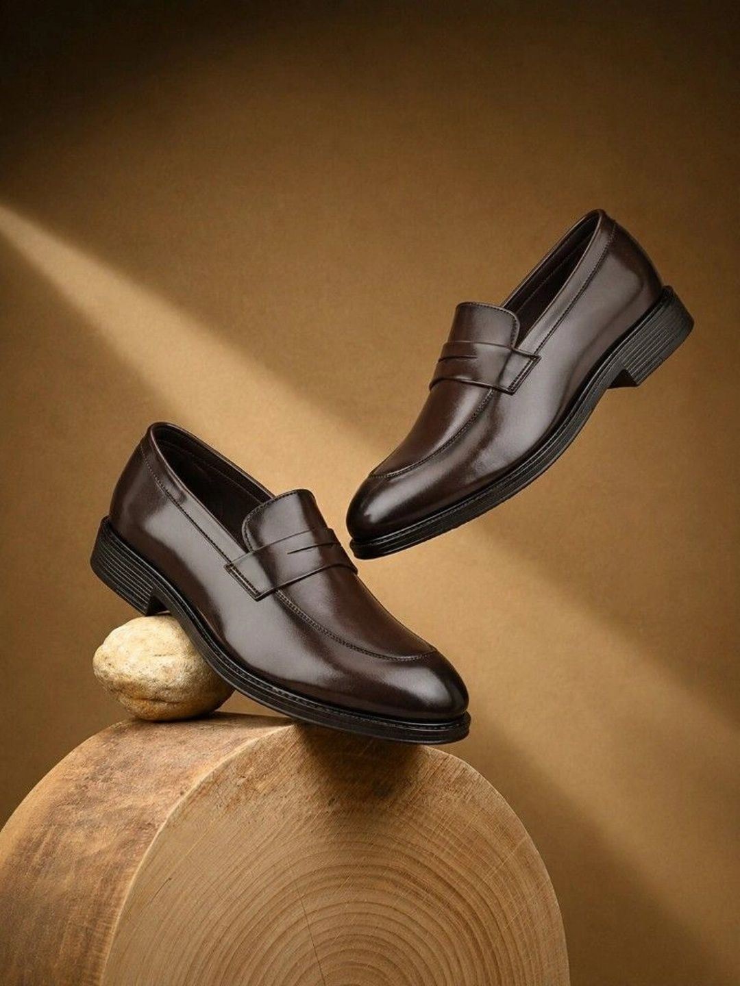 INVICTUS Men Round Toe Slip-On Formal Loafers Shoes-image-9