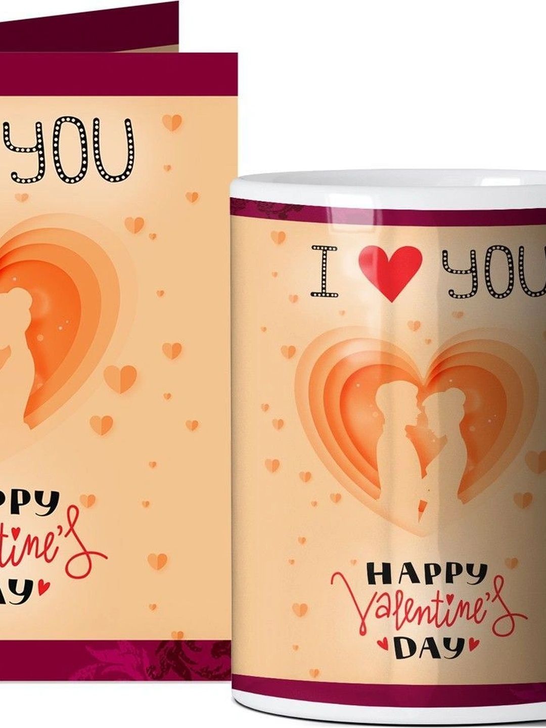 GIFT MY PASSION 2-Pcs Beige Valentines Day Greeting Card & Mug Gift Set-image-7
