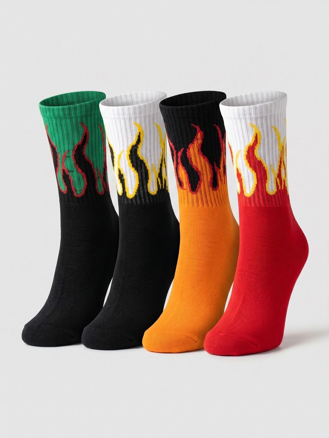 Moda Rapido Men Pack of 4 Cotton Blend Patterned Above Ankle Socks-picture-14