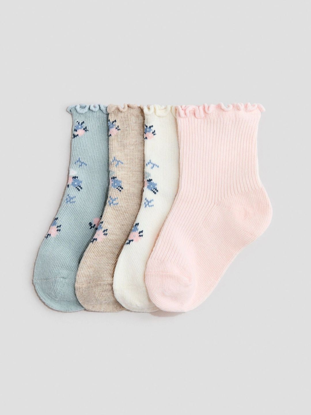 H&M Girls Patterned Ankle Length Socks-picture-53