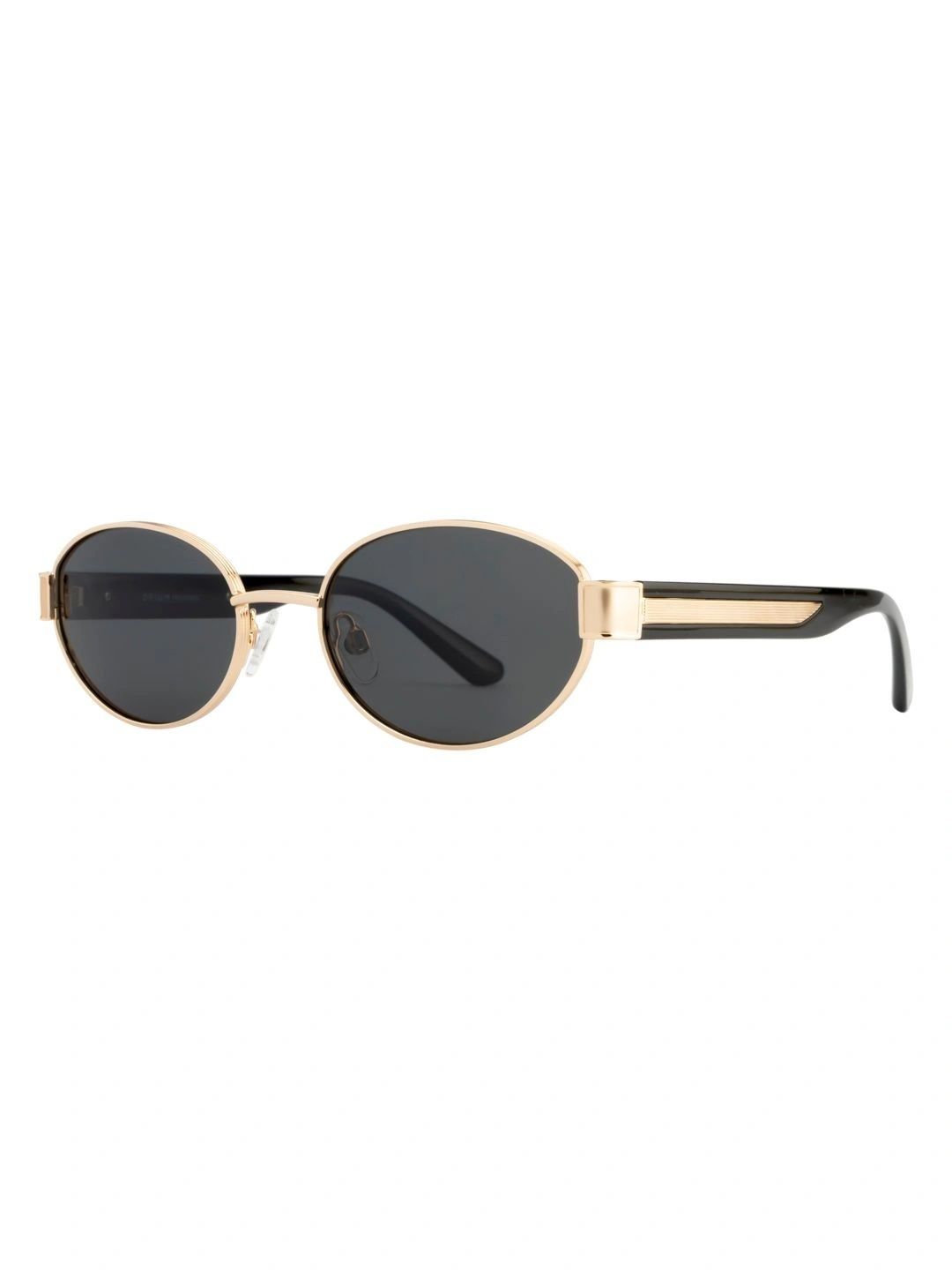 OPIUM Women Black Lens & Gold-Toned Oval Sunglasses with-image-19