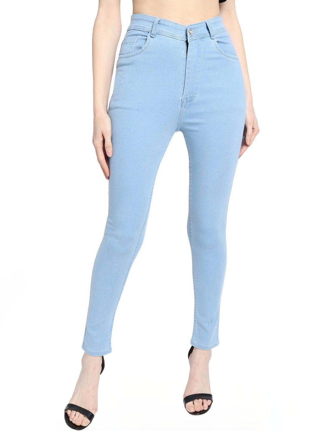 kitty-fashion Women Skinny Fit High-Rise Jeans