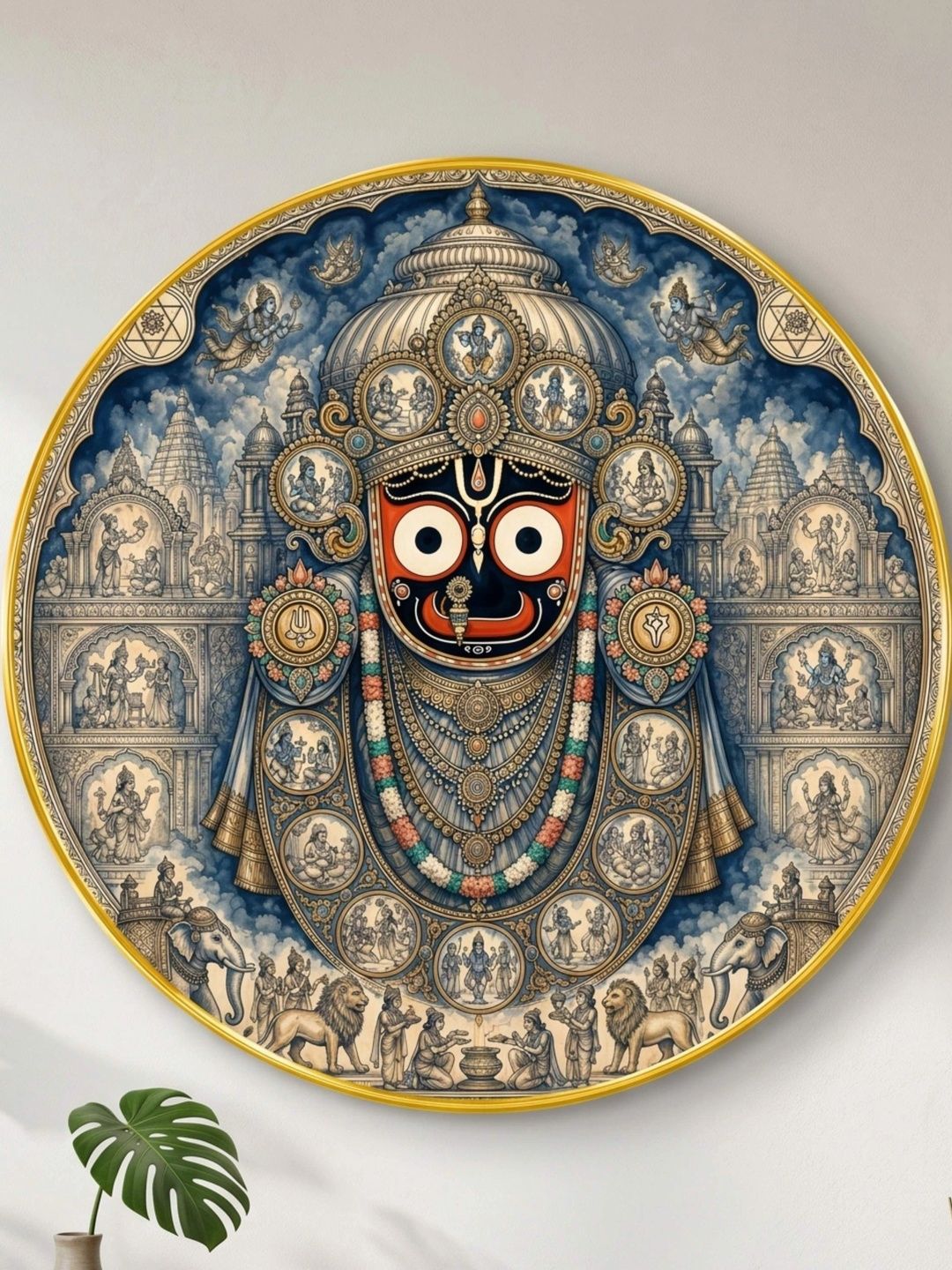 Myntra Elegant Homes Multicoloured MDF Religious Wall Paintings-picture-50