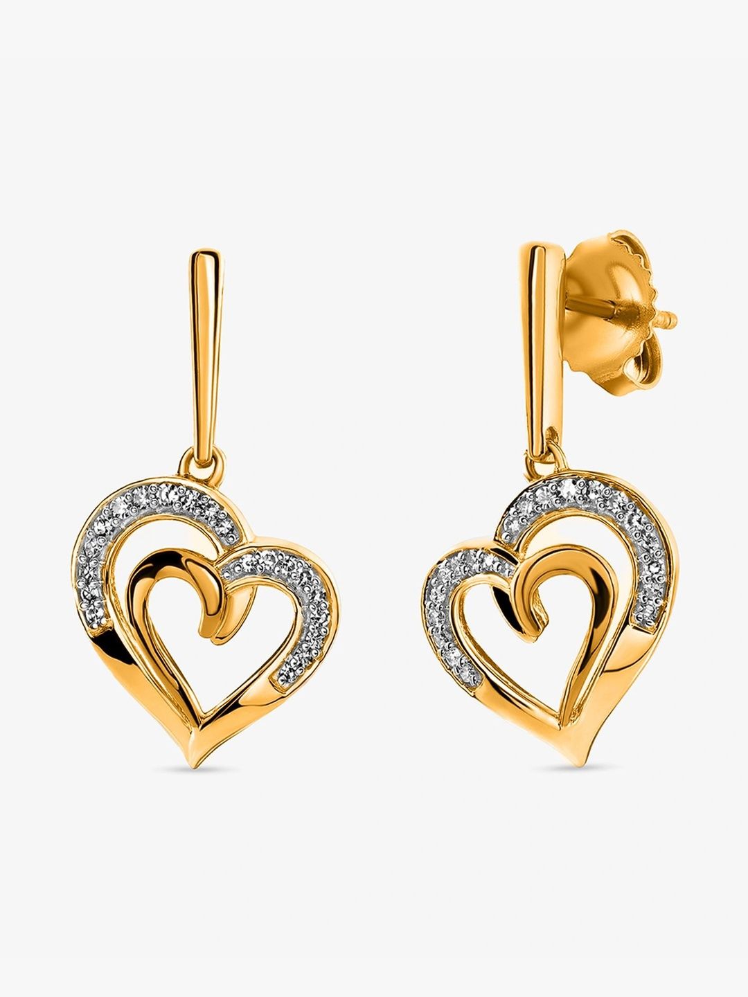 Keemti 925 Sterling Silver Studded Diamond Earrings-image-4