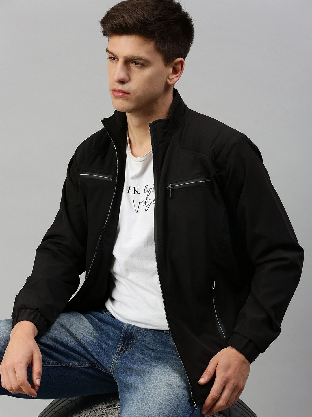 Kaali Peeli Men Lightweight Bomber Jacket