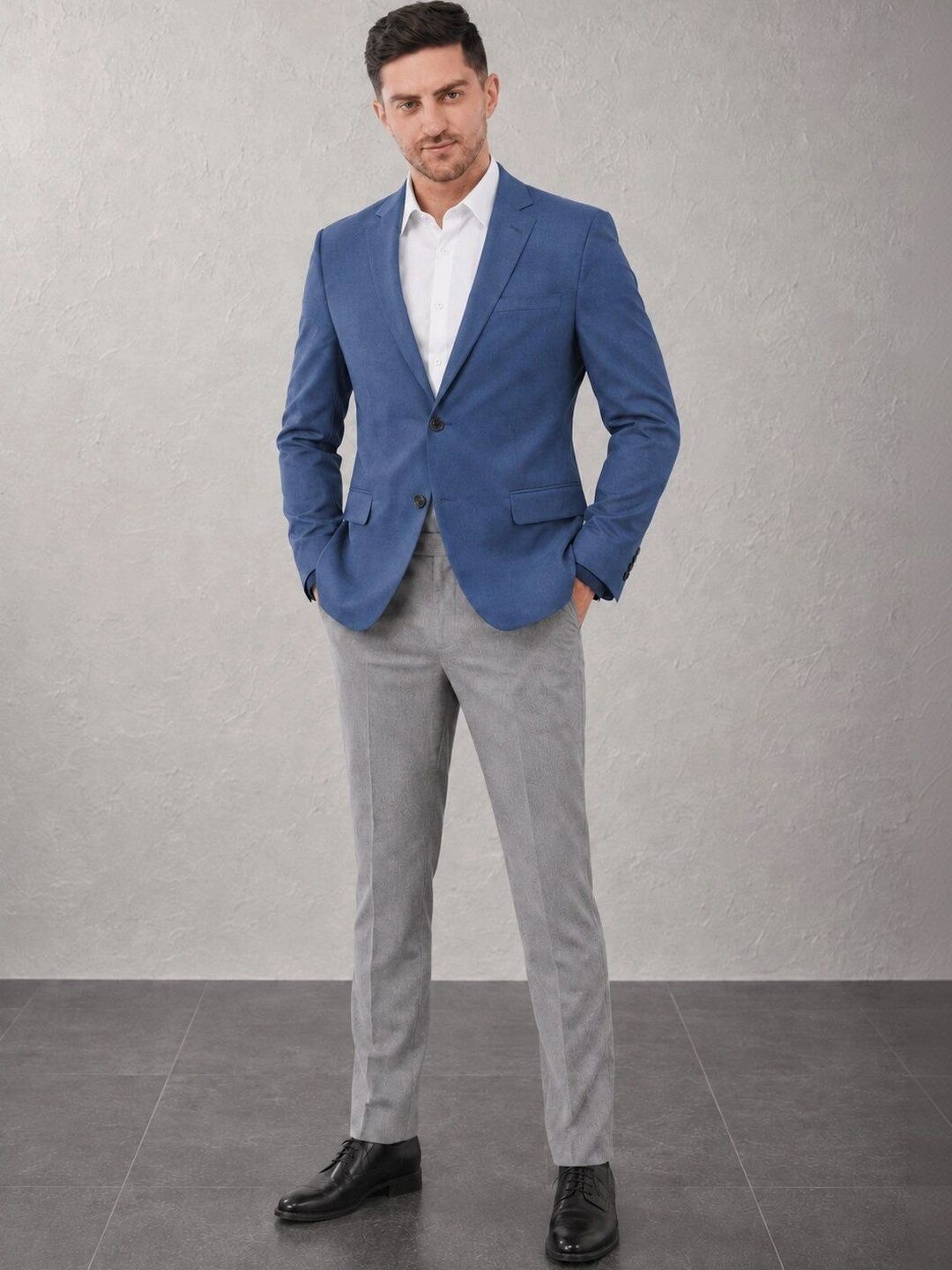 Integration Notched Lapel Single-Breasted Slim Fit Formal Blazers-picture-19