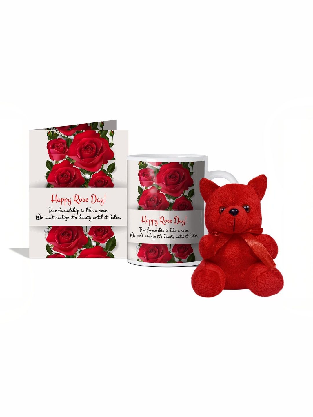 GIFT MY PASSION 3-Pcs Red Mug Card & Teddy Rose Day Gift Set-image-45