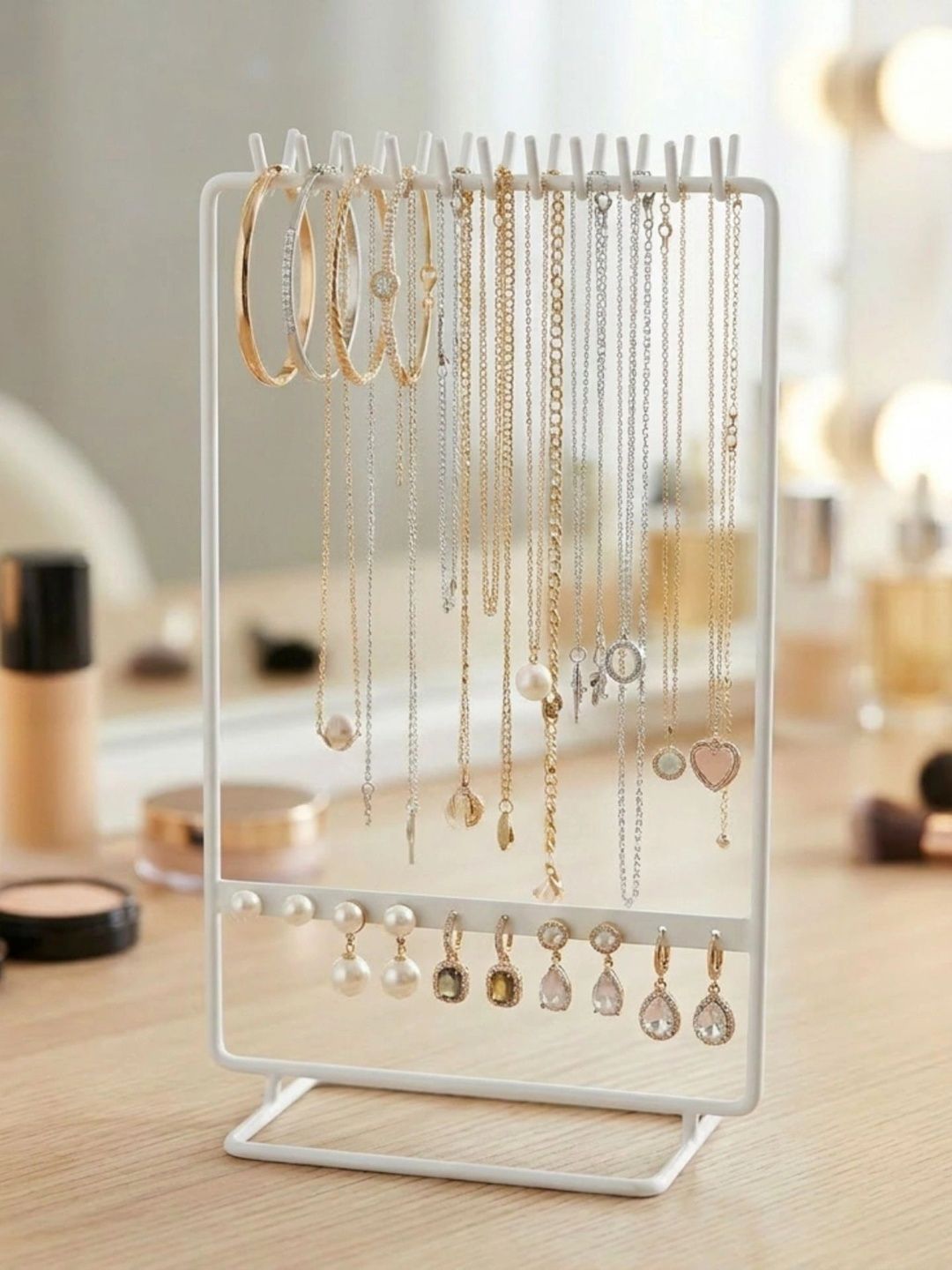 ecofynd White Set of 1 Regular Jewellery Organiser Organisers-picture-35
