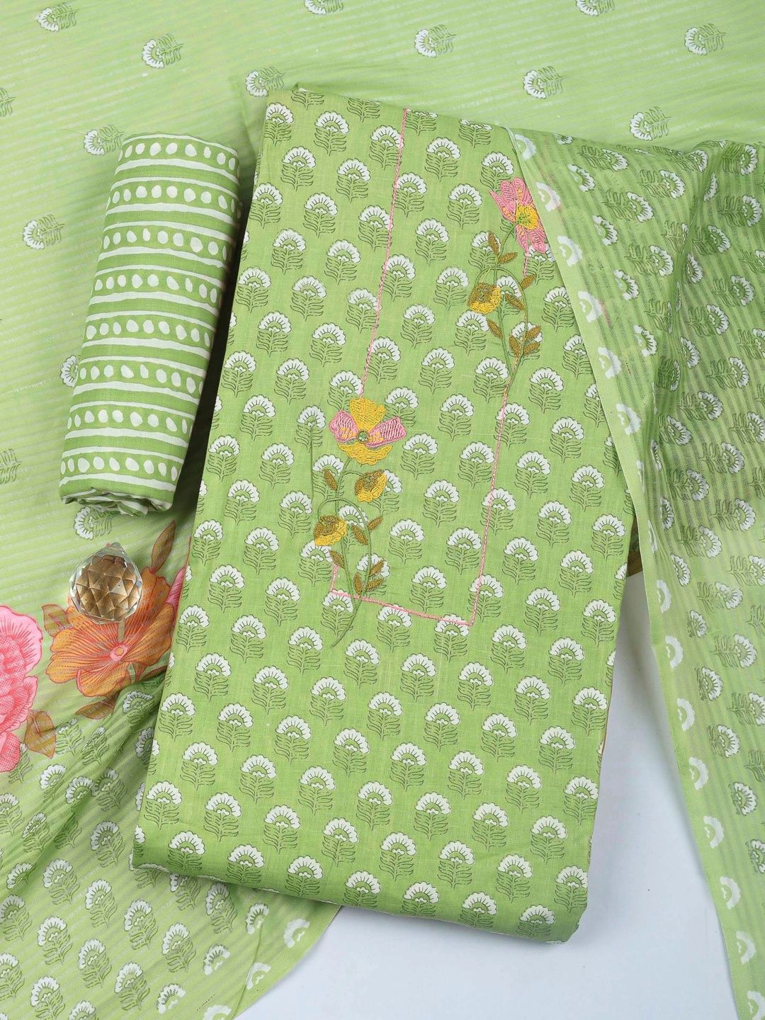 Meena Bazaar Printed Unstitched Dress Material-picture-10