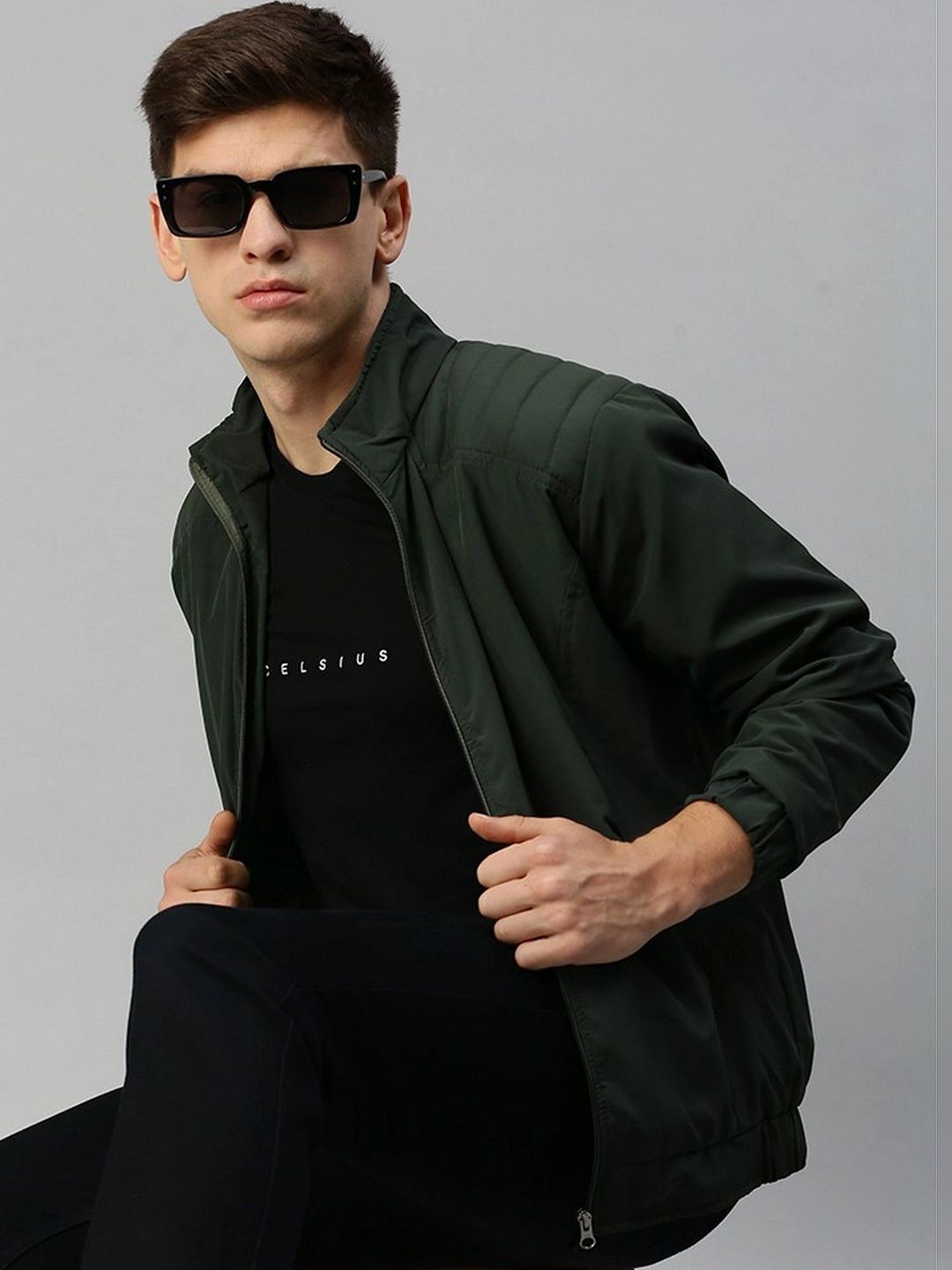 Kaali Peeli Men Lightweight Bomber Jacket