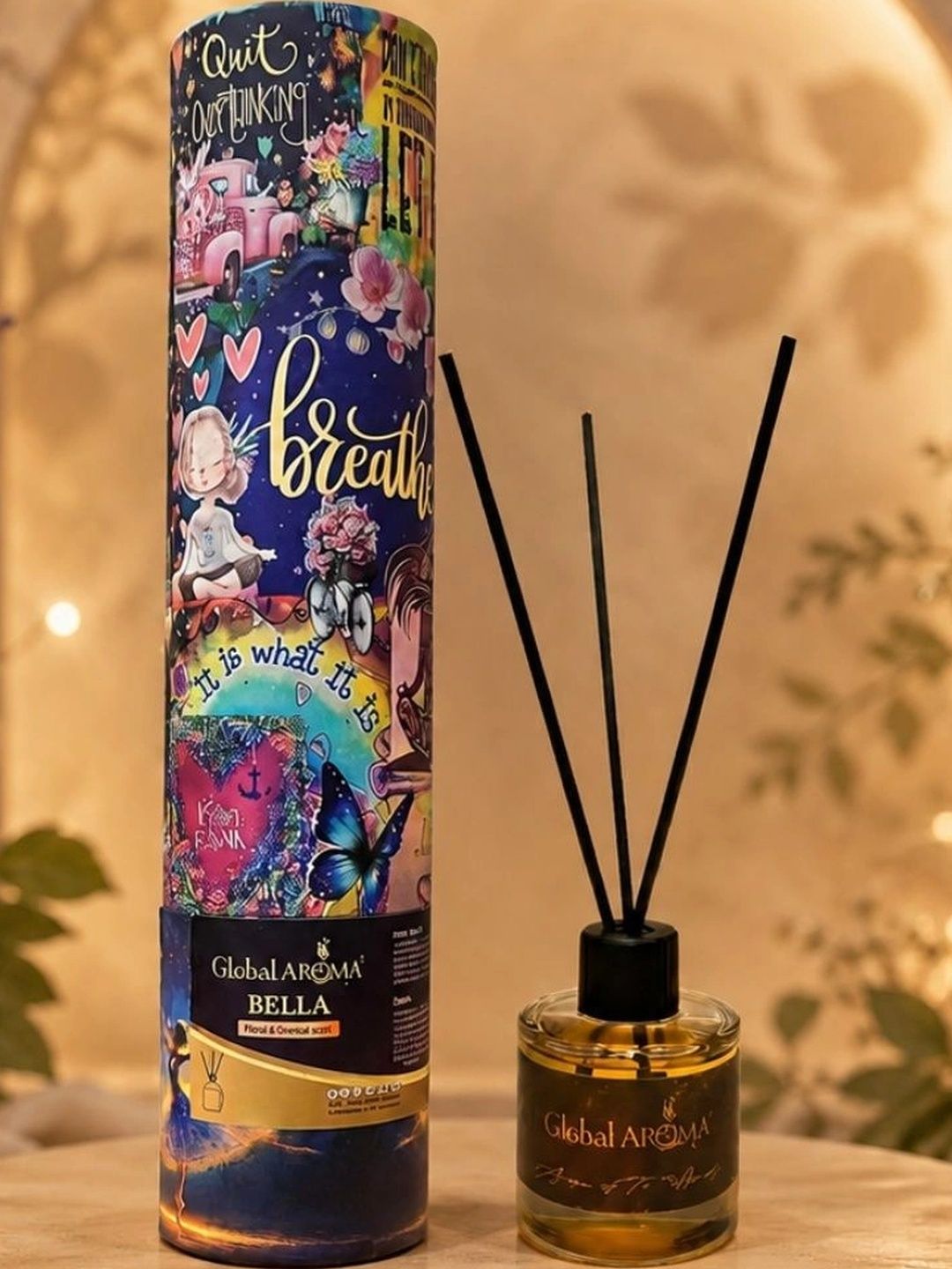 GLOBAL AROMA Transparent Bella Reed Diffuser With 5 Fiber Sticks 50ml-picture-14