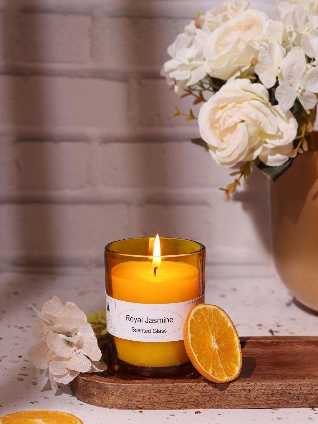 Stone and Feather Yellow 1 pieces Jar Candle-image-33
