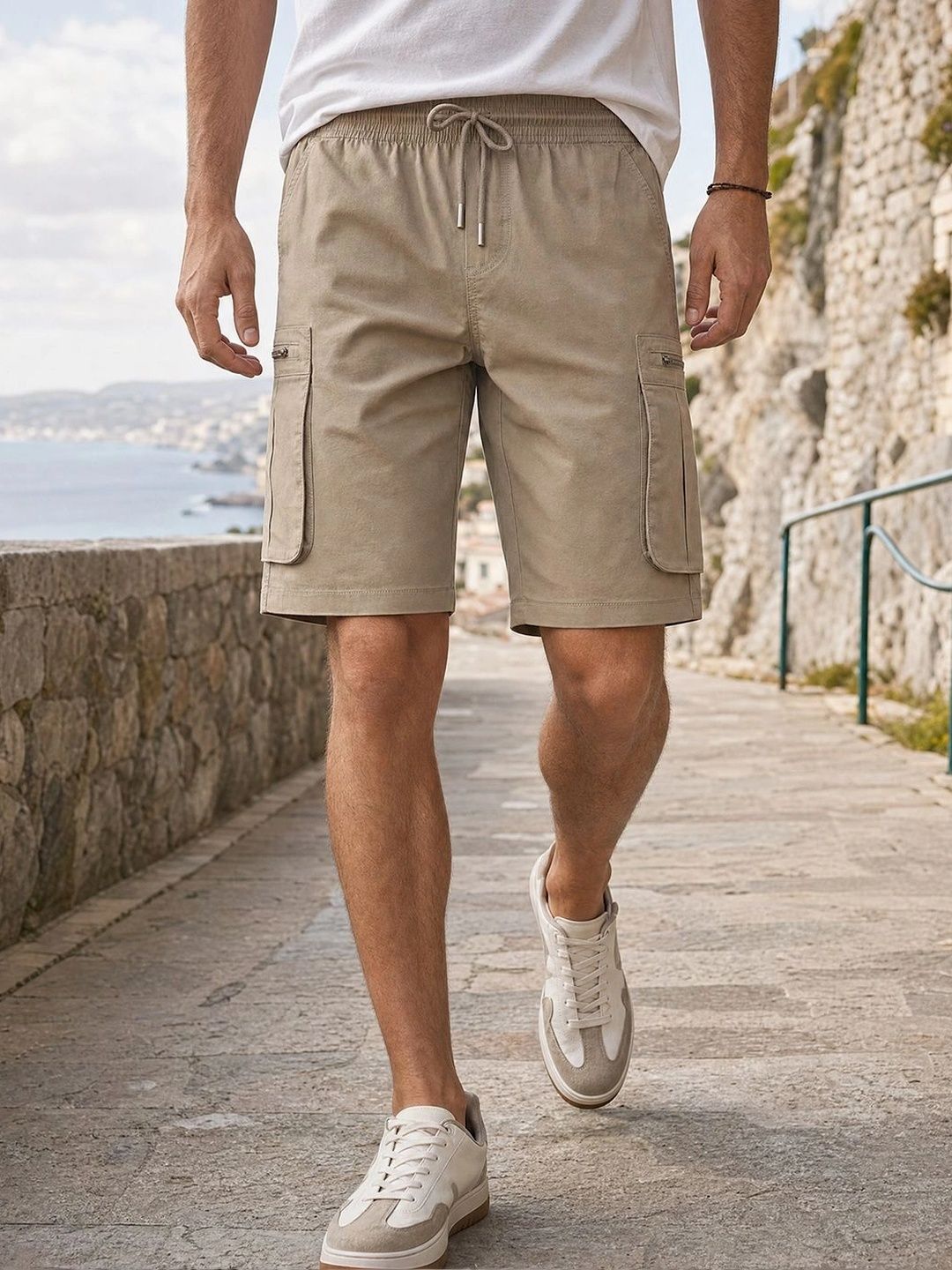 NOBERO Men Loose Fit Cargo Shorts-picture-55