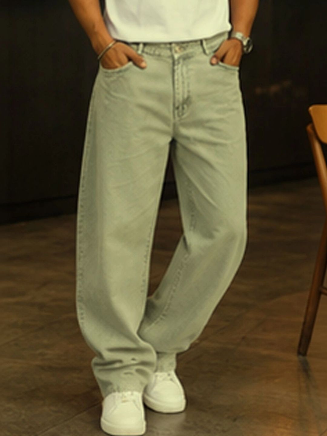 Kook N Keech Men Classic Relaxed Fit Mid-Rise Stretchable Jeans-picture-13