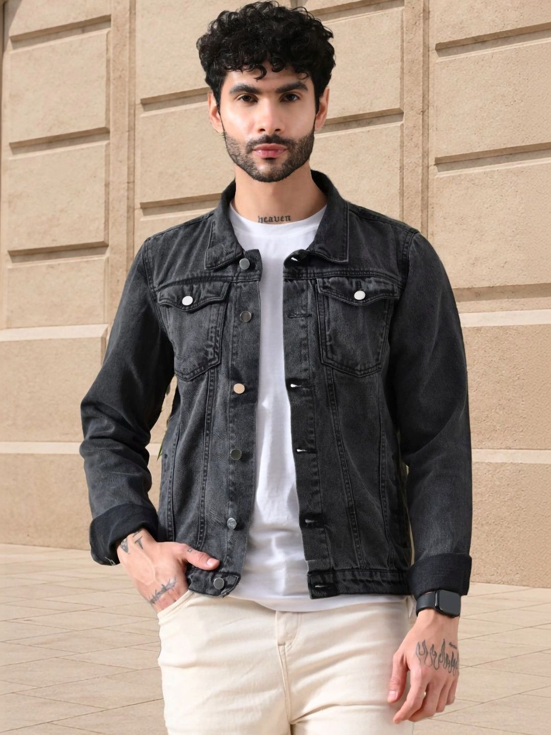 Moda Rapido Men Outdoor Denim Jacket-picture-19