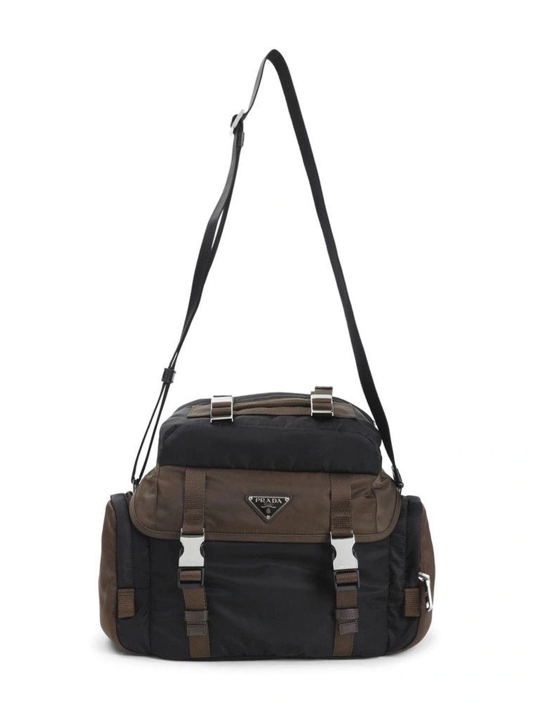 Prada Black Logo Large Crossbody Bag-image-40