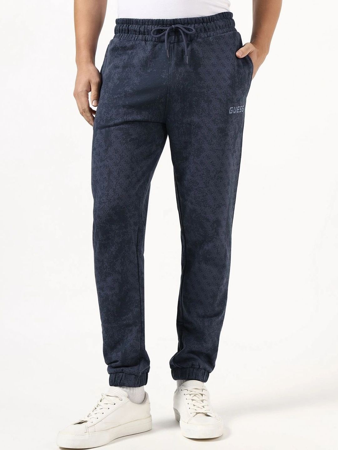 GUESS Men Regular Fit Brand Logo Training Joggers-picture-26