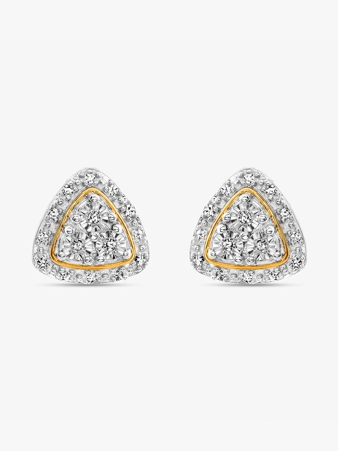 Keemti Two-Tone Halo Lab Grown Diamond Stud Earrings - 0.1 CT-image-9