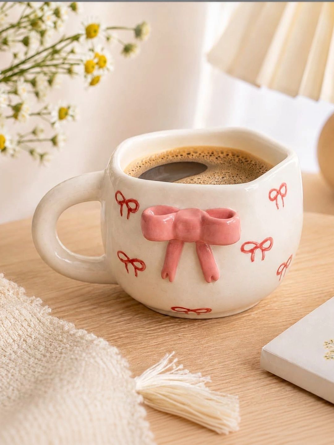 Femora Pink Printed Ceramic Glossy Mugs Set of Cups and Mugs-image-8