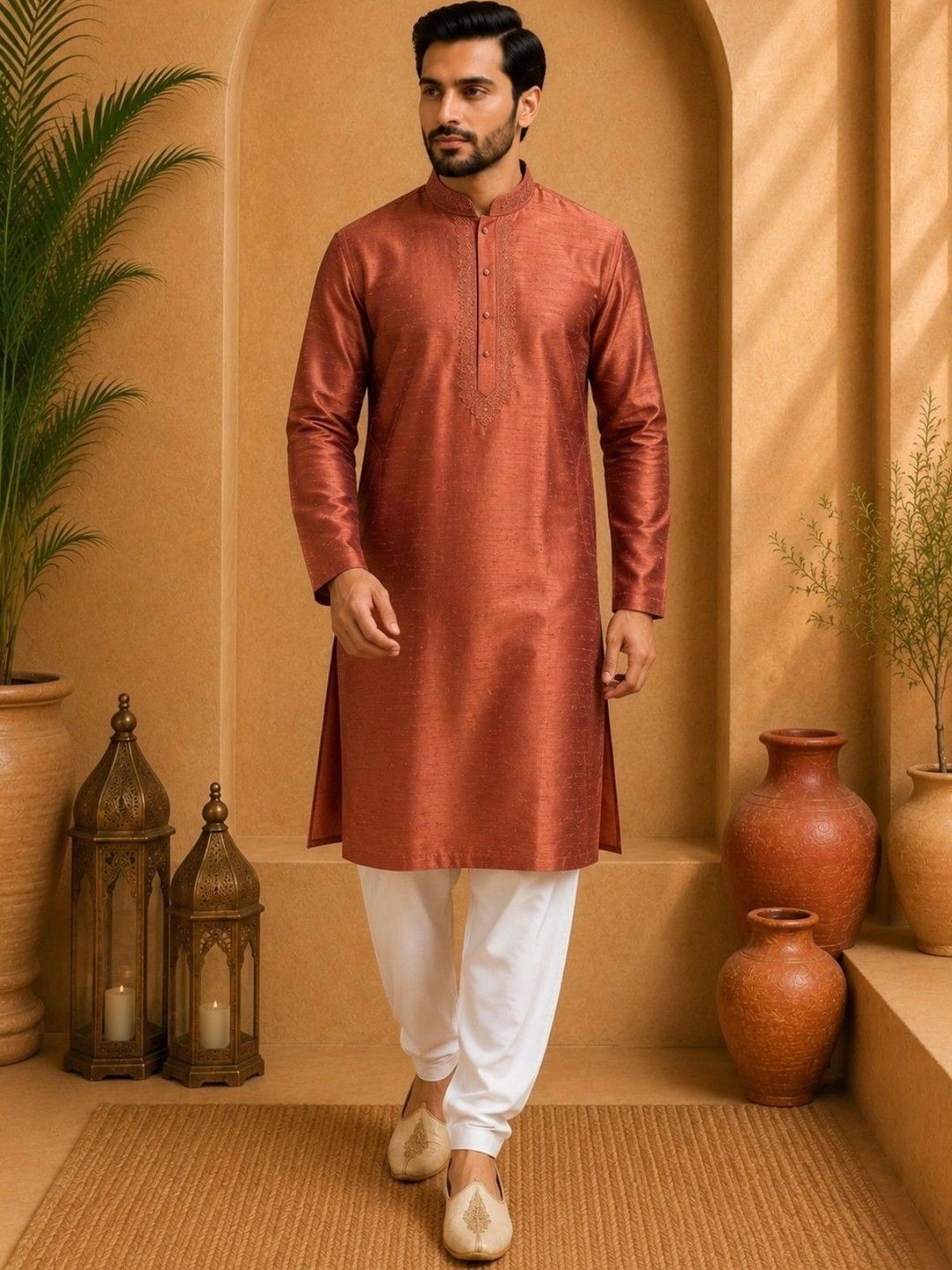 TATTVA Men Thread Work Kurta-picture-10
