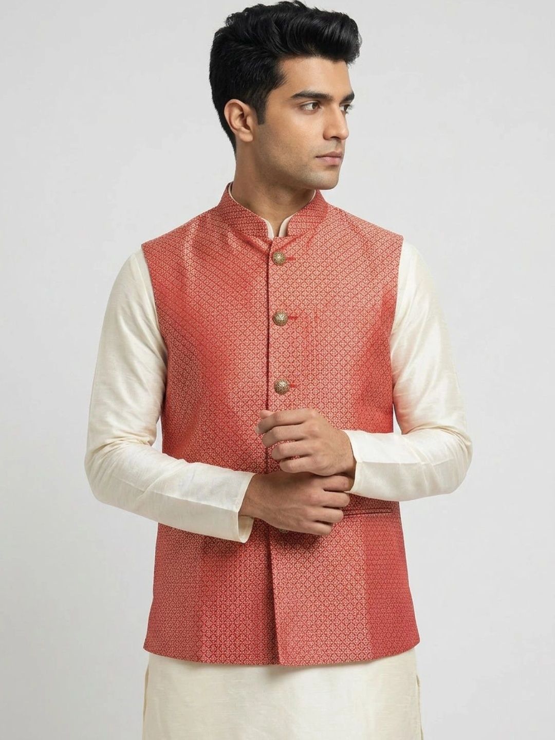 Sanman Ethnix by Raymond Men Open Front Jacket-picture-41