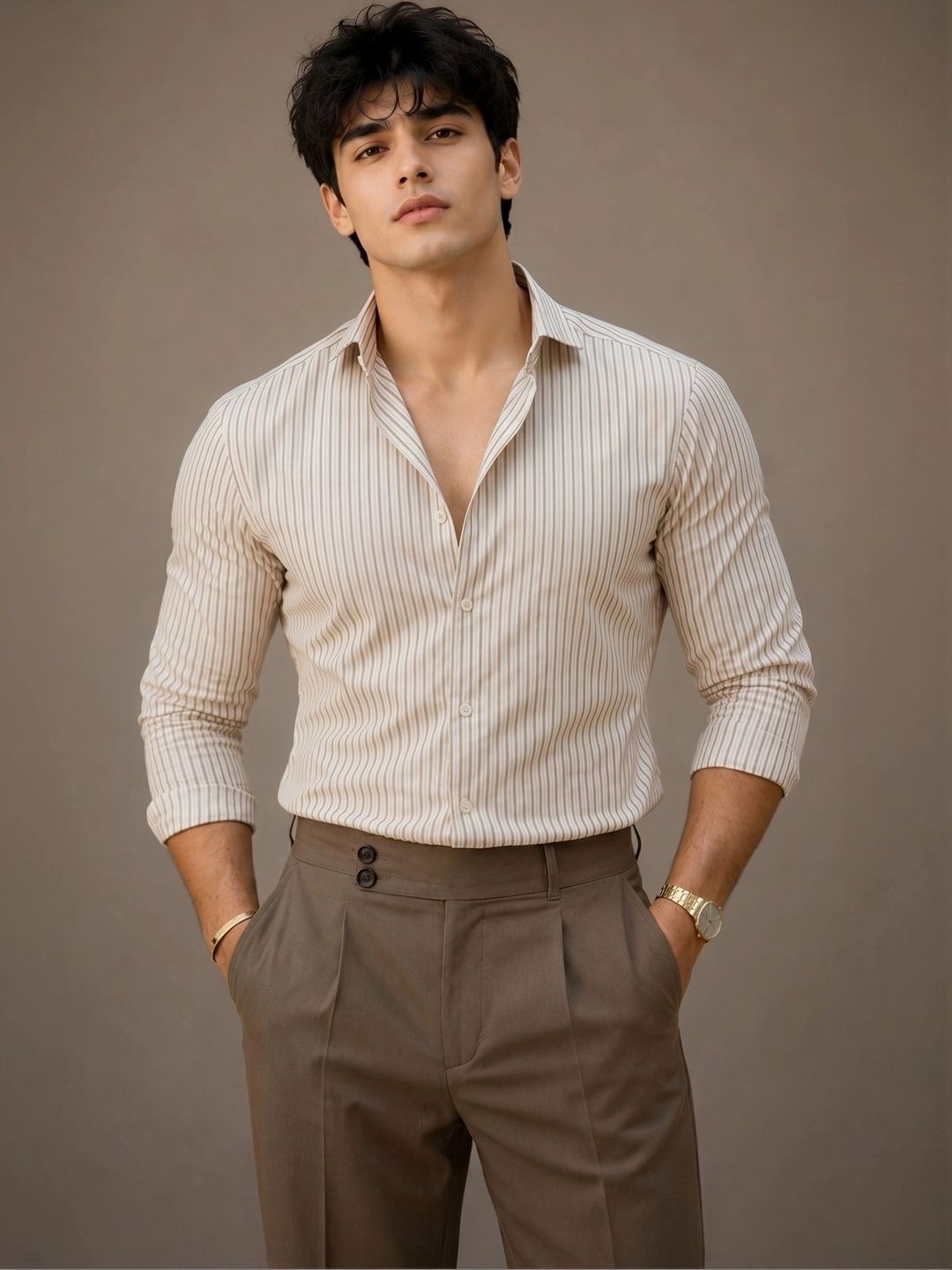INDOPRIMO Men Standard Striped Casual Shirt-picture-51
