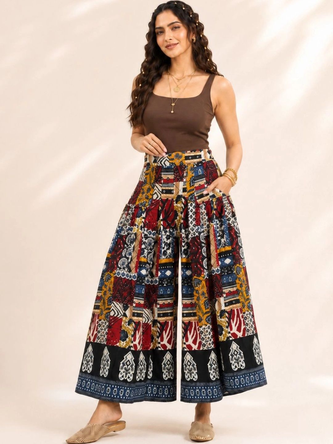 COTLAND FASHION Women Ethnic Motifs Printed Ethnic Palazzos-picture-21