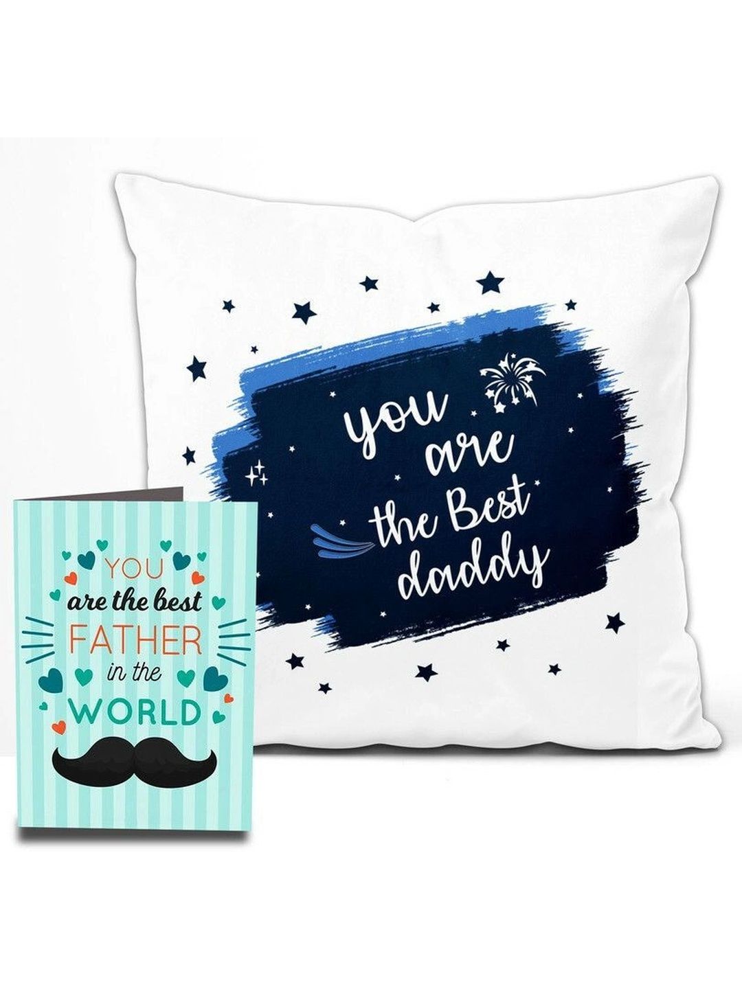TrendoPrint Set Of 2 Printed Cushion Cover With Greeting Card Gift Set-image-3