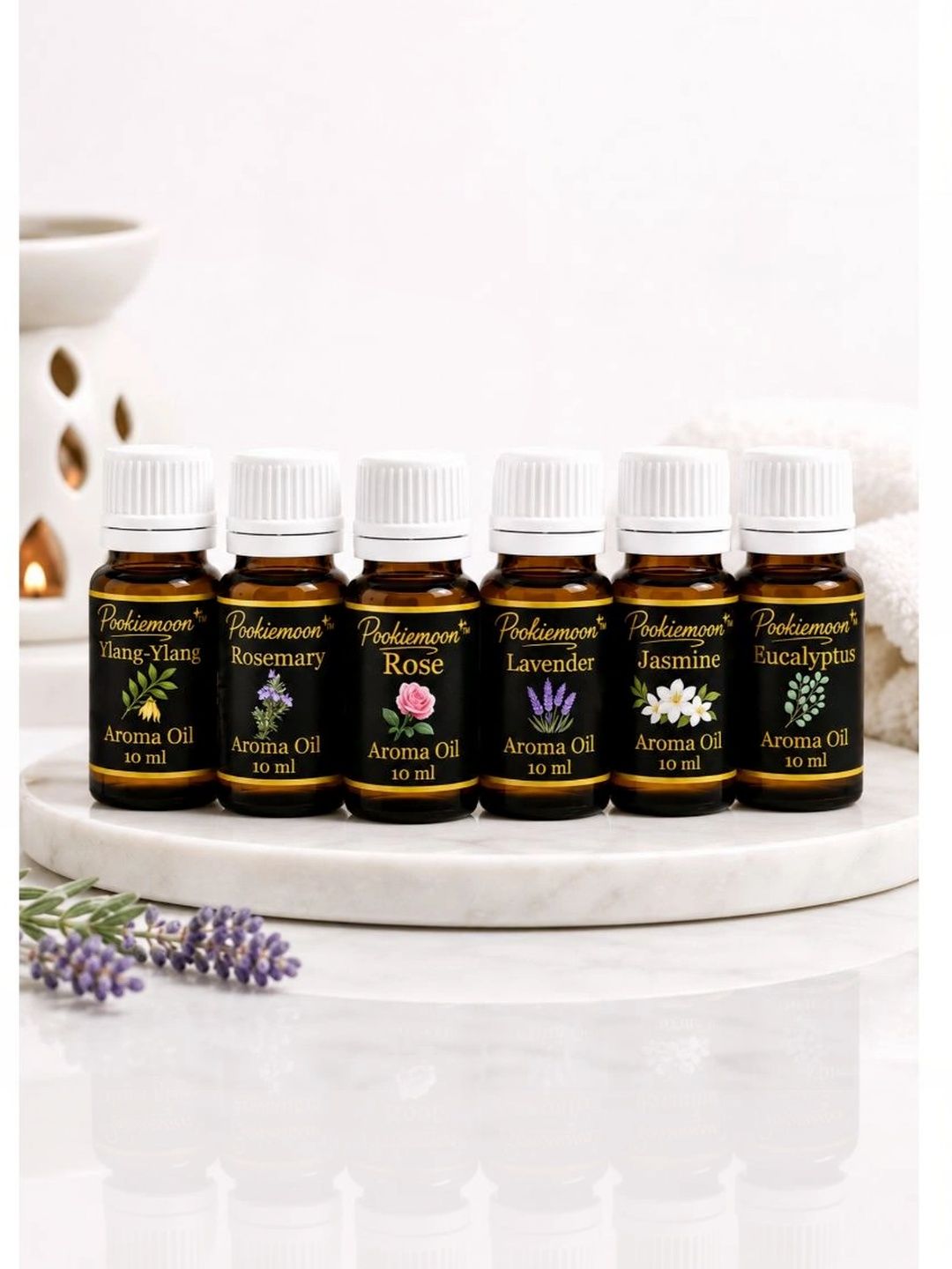 POOKIEMOON 6-Pcs Brown & Black Long Lasting Aroma Oils 60ml-picture-57