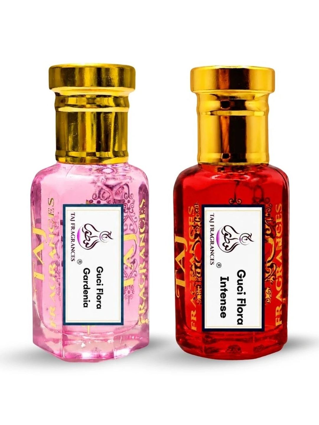 Taj Fragrances Set Of 2 Guci Flora Gardenia & Flora Intense Alcohol Free Attar - 6 ml Each-image-34