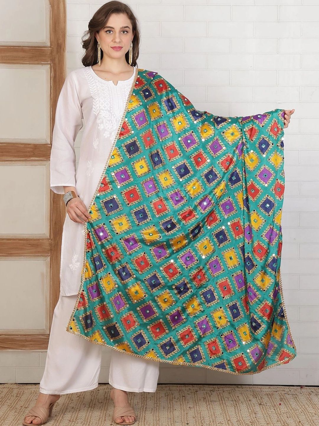 LOOM LEGACY Dupatta with Mirror Work-picture-28