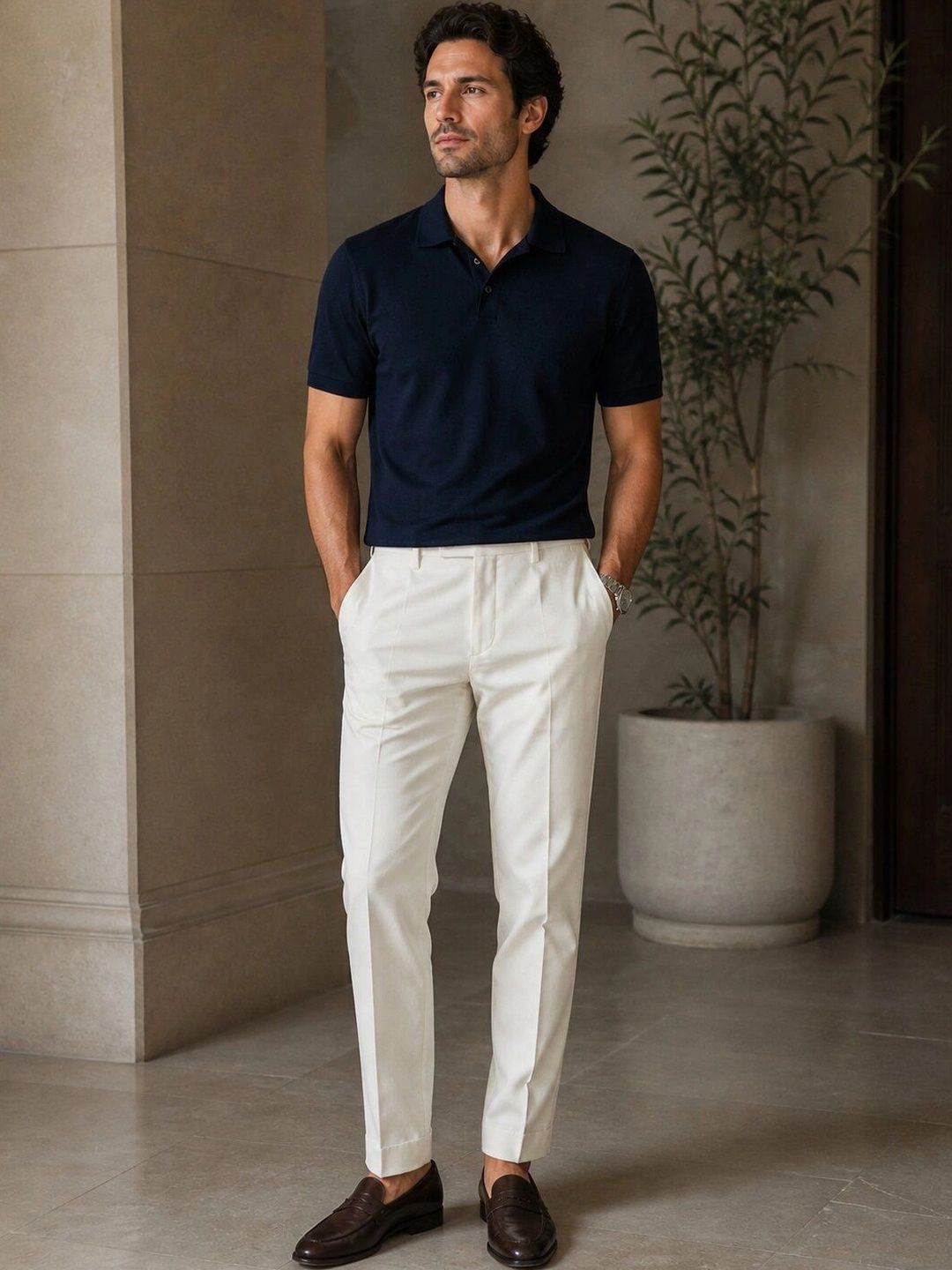 DENRO Men Pleated Trousers-picture-10