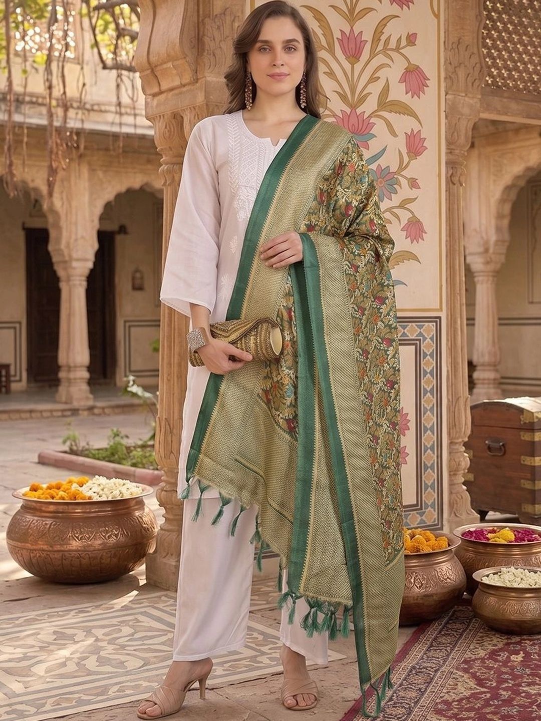 LOOM LEGACY Woven Design Dupatta-picture-21
