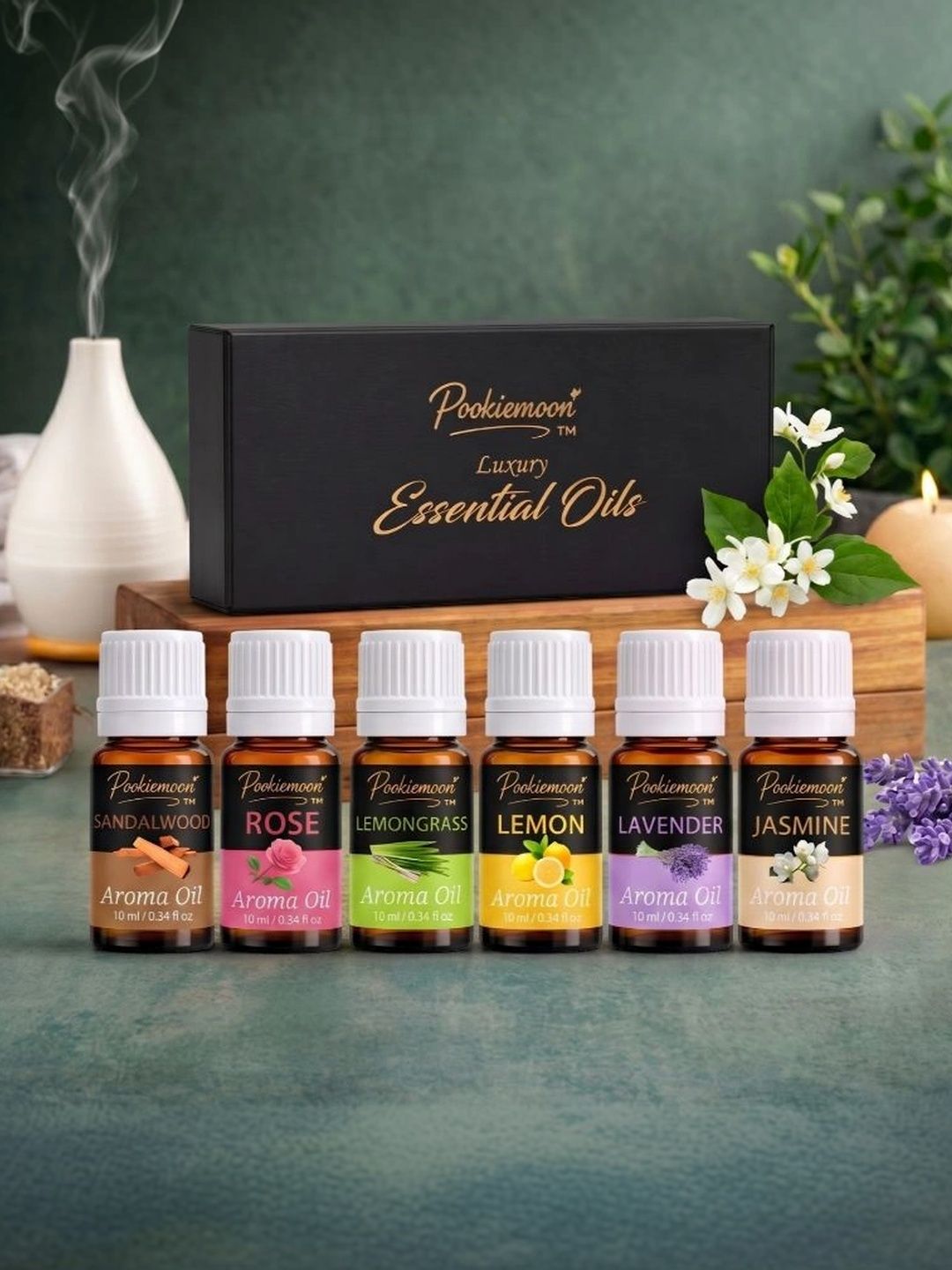POOKIEMOON 6-Pcs Brown & Pink Long Lasting Aroma Oils 60ml-image-44