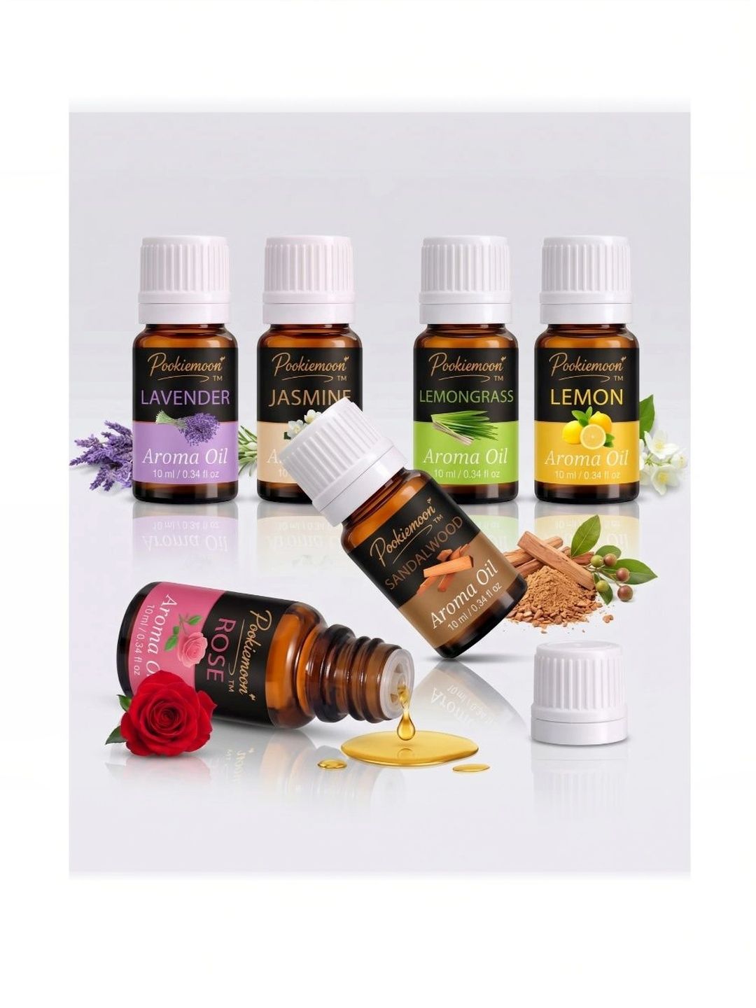 POOKIEMOON 6-Pcs Brown Long Lasting Aroma Oils 60ml-picture-37