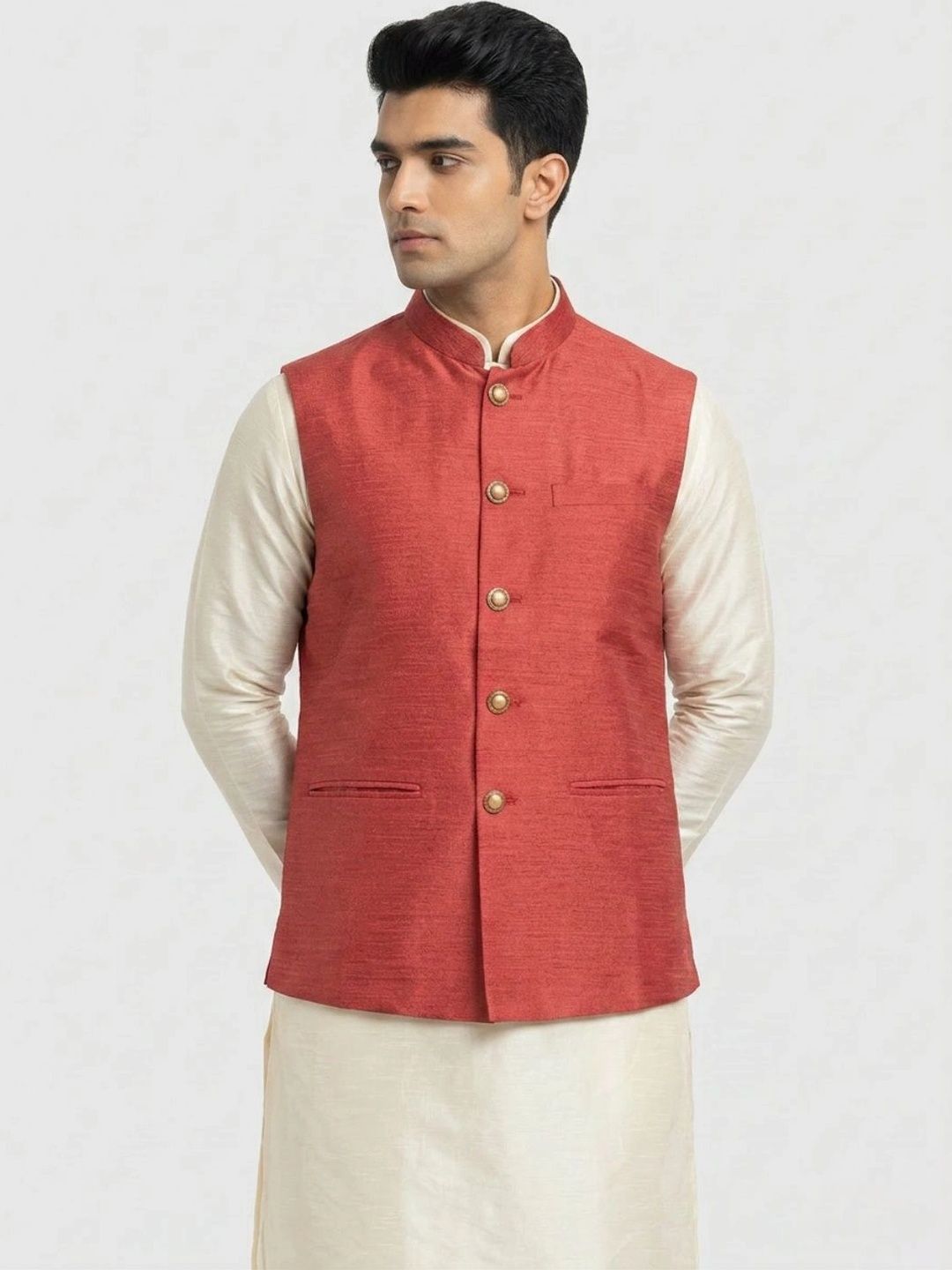Sanman Ethnix by Raymond Men Open Front Jacket-picture-44