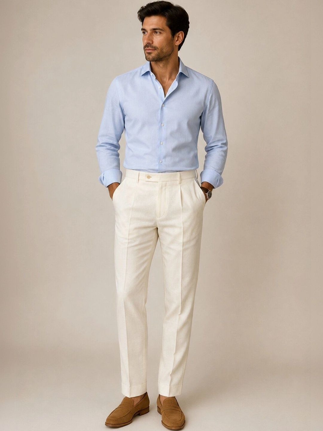 DENRO Men Pleated Trousers-picture-15