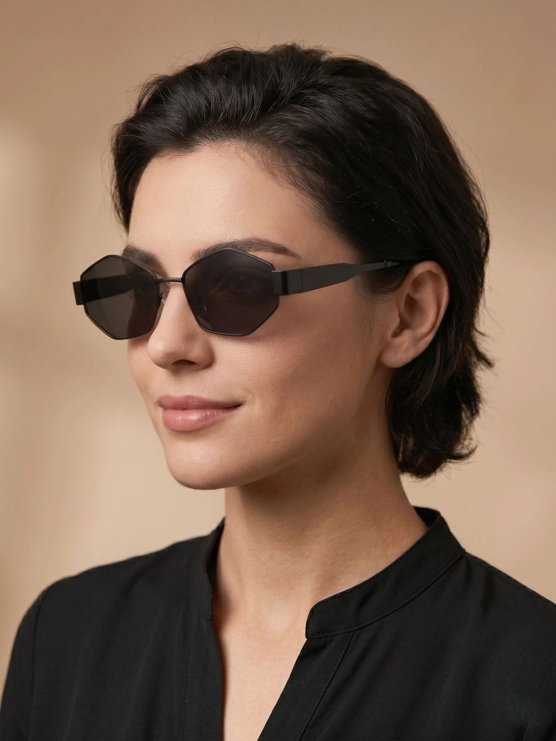 DressBerry Unisex Black Lens & Black Other Sunglasses with-picture-49