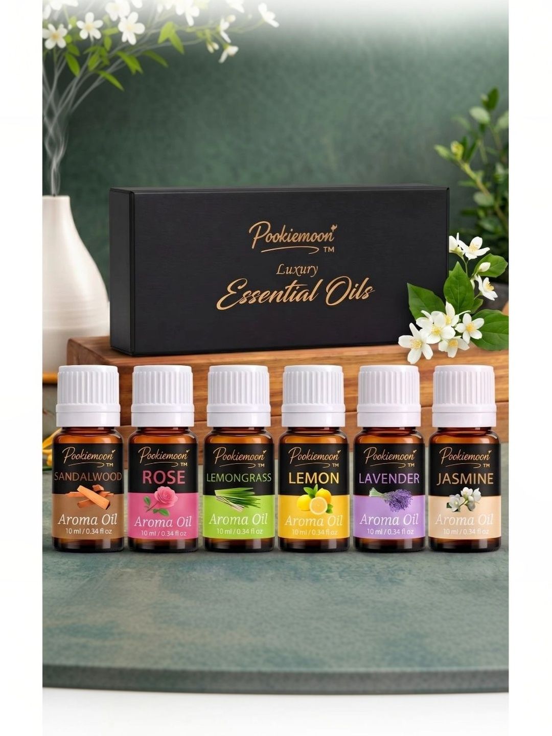 POOKIEMOON 6-Pcs Brown & White Long Lasting Aroma Oils 60ml-picture-48
