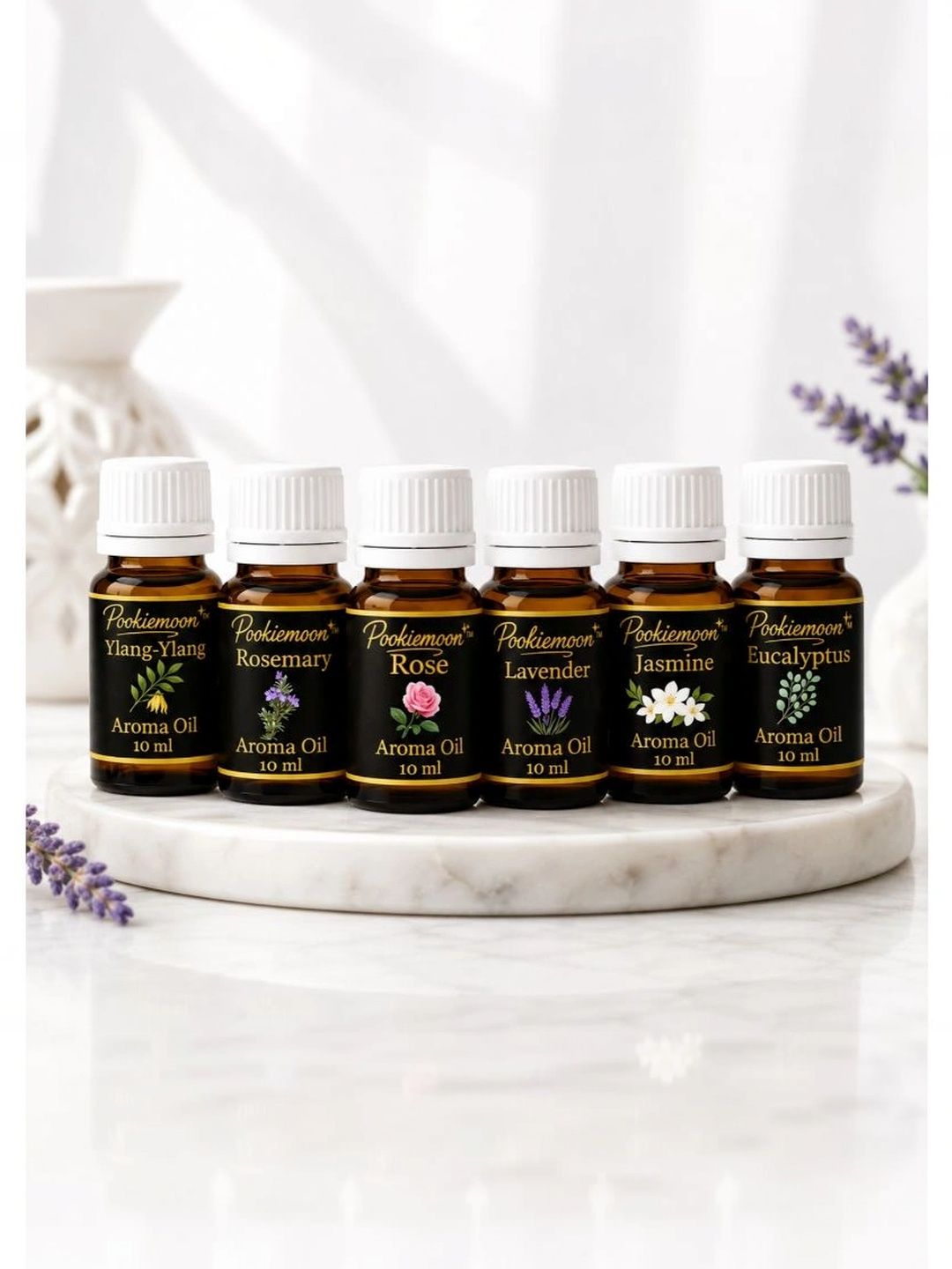 POOKIEMOON 6-Pcs Brown & Black Long Lasting Aroma Oils 60ml-picture-40