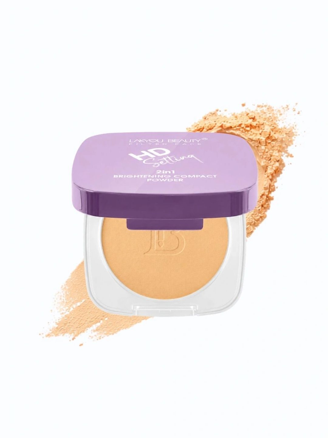 LAKYOU BEAUTY 2in1 HD Setting Compact Powder- 30 g- Natural Beige-image-8