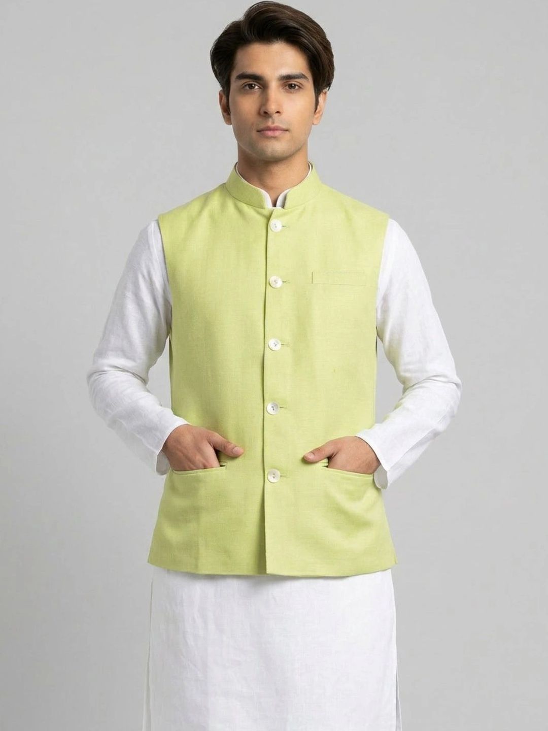 Sanman Ethnix by Raymond Men Open Front Jacket